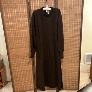 Gorgeous Laude the Label Brown Knit Mohair/Alpaca/Silk Maxi Dress - NWT